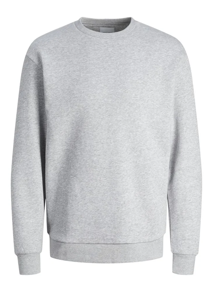 JACK & JONES  Solid Crew Neck Regular Fit Sweatshirt for Men | Best Price UAE